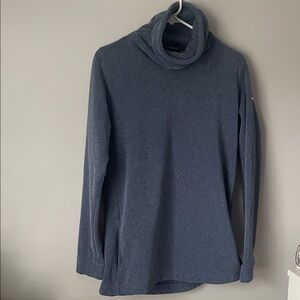 Nike Women's Heathered Blue Cowl Neck Sweater